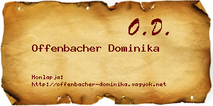 Offenbacher Dominika névjegykártya